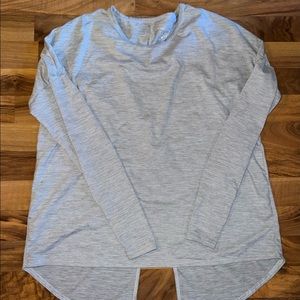 Heathered grey workout long sleeve